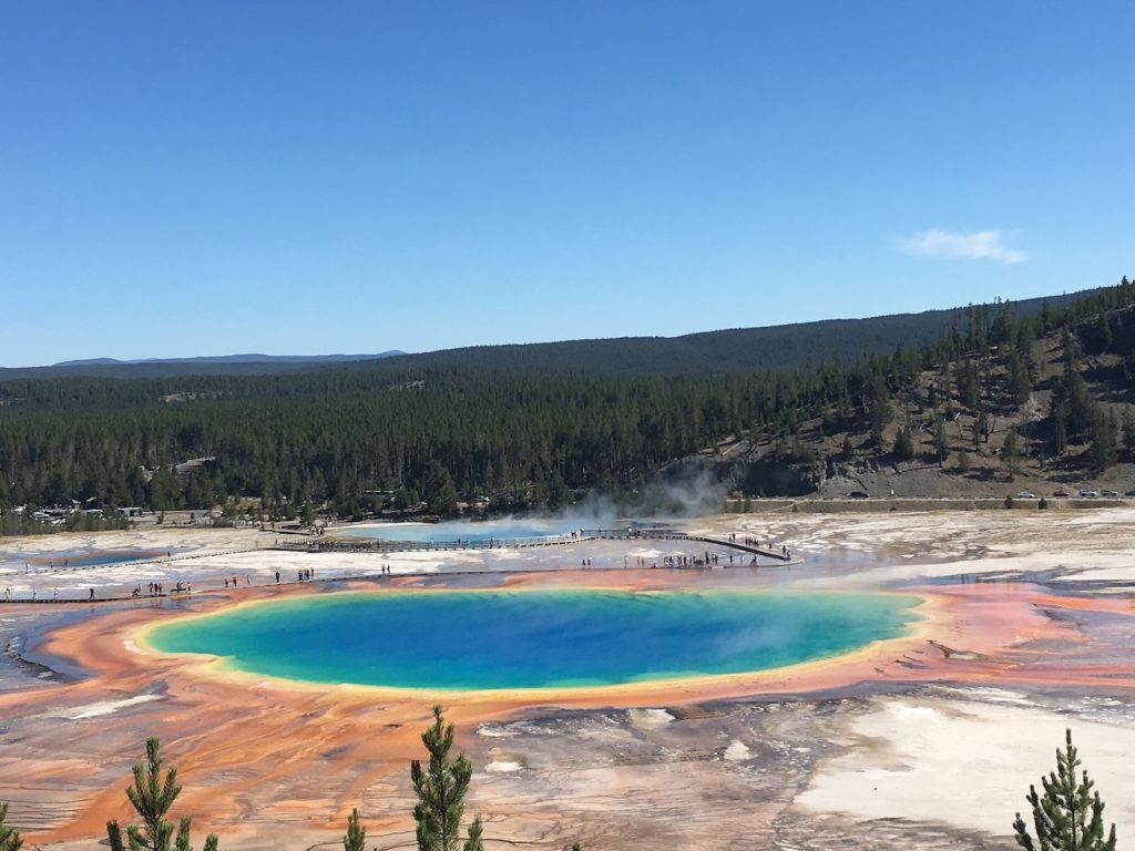 grand prismatic yellowstone, Montana summer